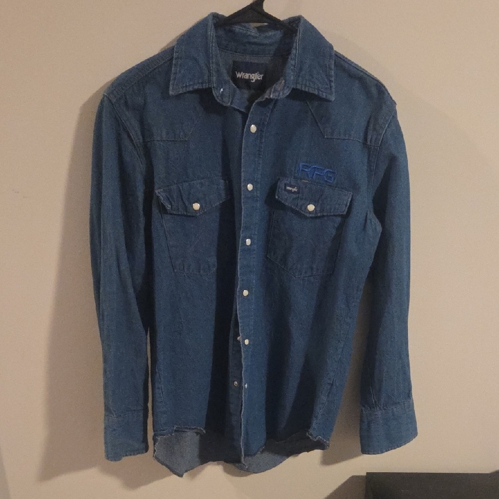 Men's Wrangler Pearlsnap Denim Shirt